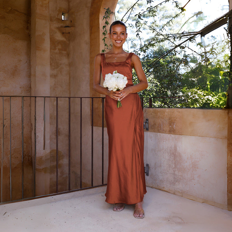 Damen Abendkleid mit hohem Schlitz und schicker Silhouette R&B