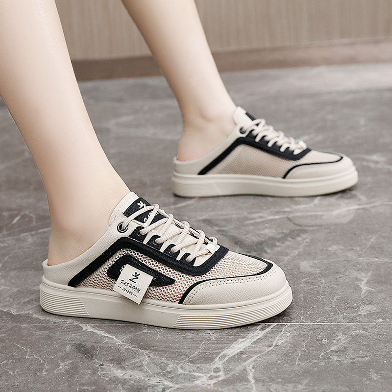 Damen leichte Slip-On Sneakers mit atmungsaktiver Mesh-Oberfläche R&B