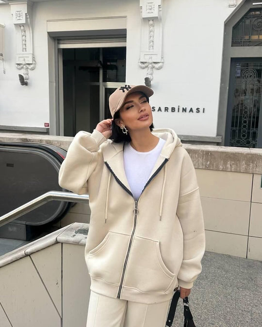 Damen Hoodie und Jogginghose mit weitem Schnitt R&B