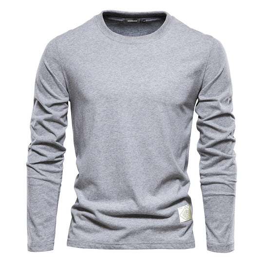 Herren Langarm T-Shirt mit hochwertigem Baumwollmix und modernem Fit R&B