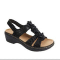 Damen komfortable Sandalen mit dekorativen Blumendetails