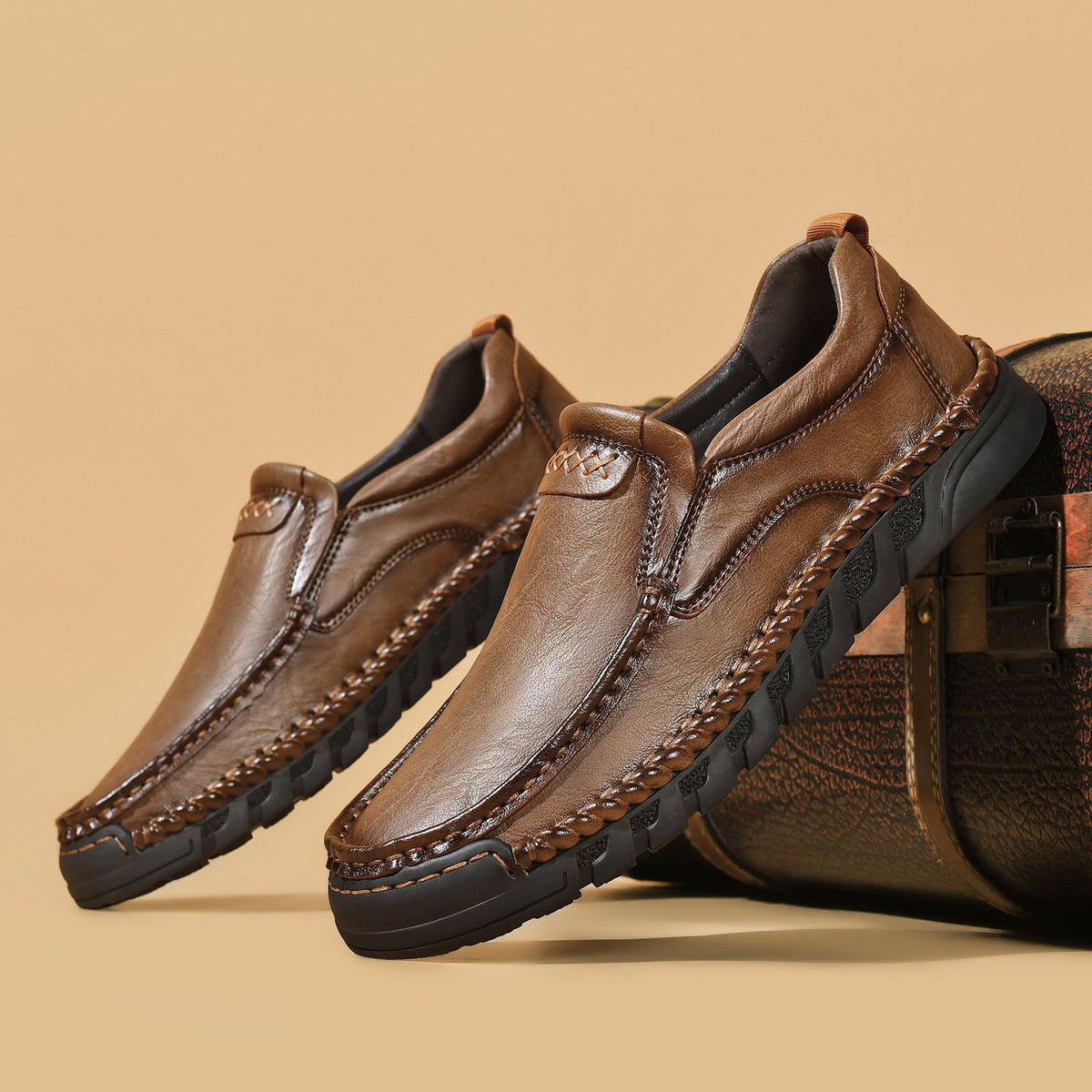 Herren Bequeme Mokassins mit flexibler Sohle und hochwertigen Details