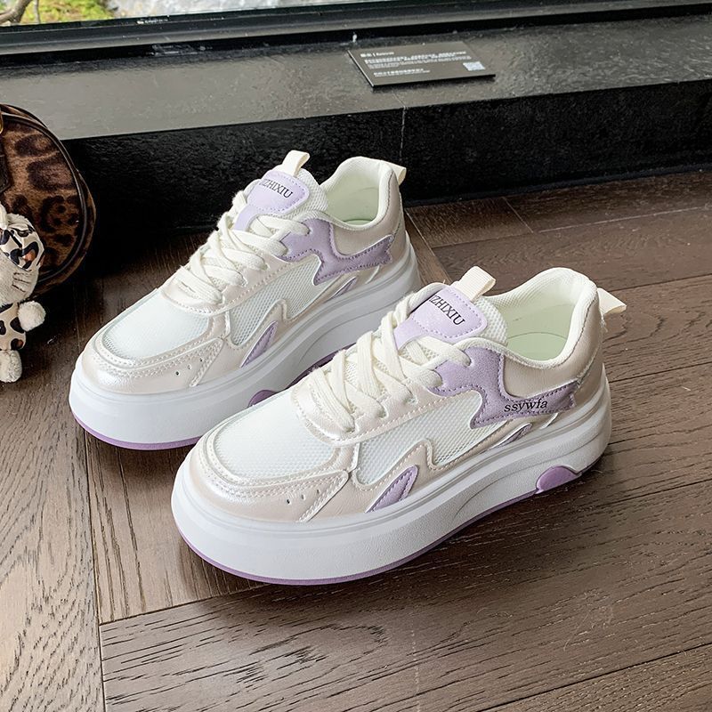 Damen Plateau-Sneaker mit elegantem Mesh-Design und bequemer Dämpfung R&B