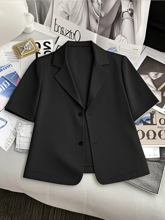 Damen Kurzärmelige Blazerjacke aus leichtem Material R&B