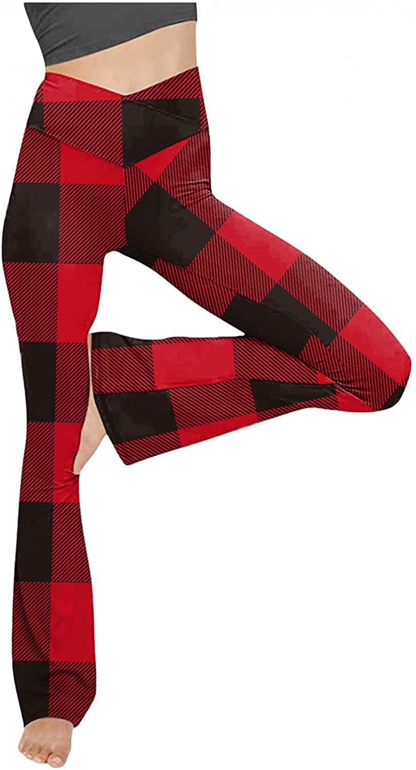 Damen Bootcut Yoga-Hose aus elastischem Material mit hohem Bund R&B