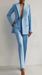 Luxuriöses Blazer- und Hosen-Set für Damen