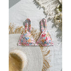 Damen Triangel-Bikini-Oberteil mit verspieltem Blumendesign R&B