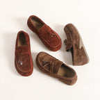 Damen weiche Slipper aus Wildleder mit dekorativem Kordelzug R&B