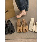 Damen atmungsaktive Mules mit elegantem Rüschendesign R&B