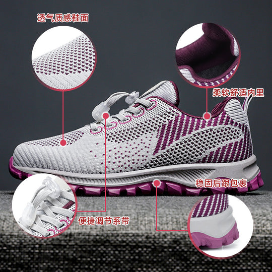 Damen Sportliche Laufschuhe mit atmungsaktivem Strickoberteil und innovativem Schnellschnürsystem R&B