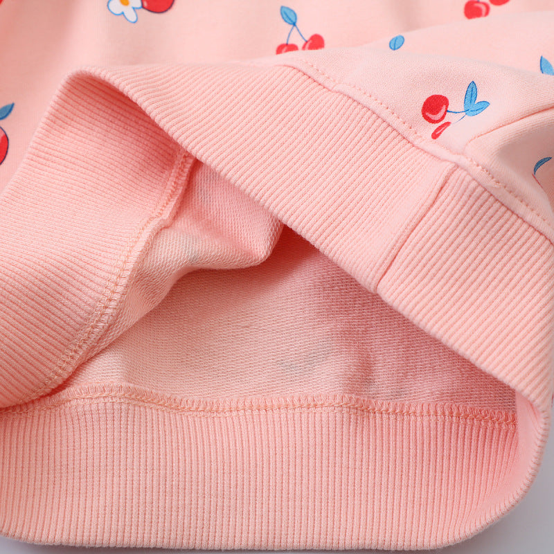 Mädchen Sweatshirt mit fröhlichem Kirsch-Design R&B