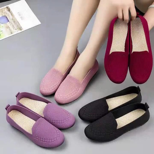 Damen bequeme Slip-On Slipper mit atmungsaktivem Obermaterial R&B