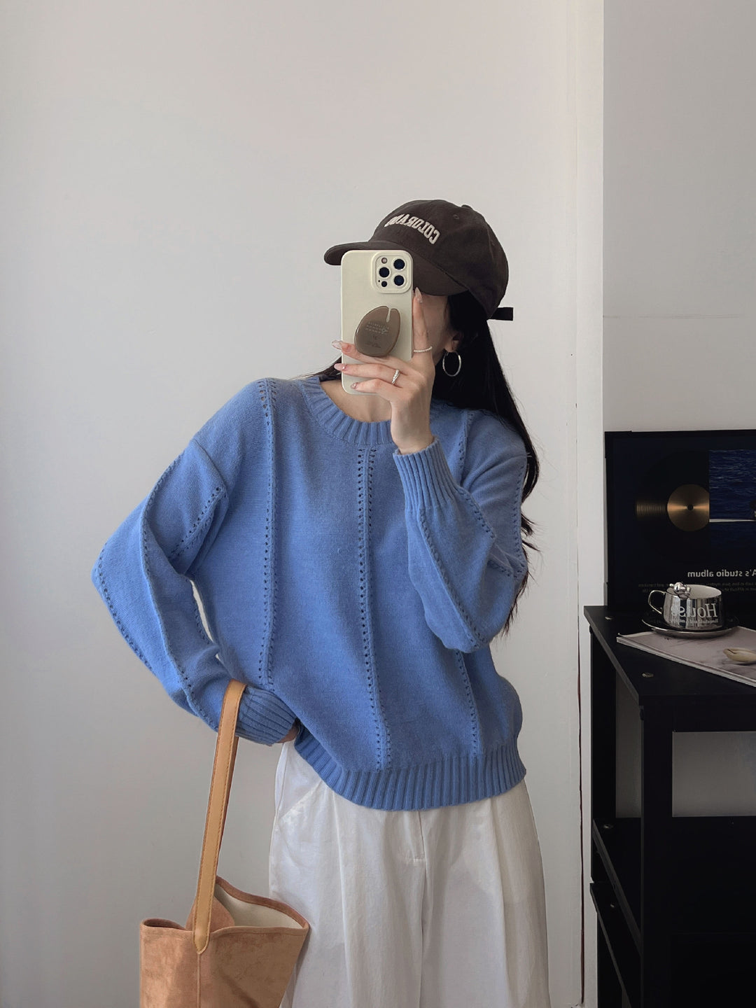 Damen Gemusterter Strickpullover mit bequemen Oversized-Schnitten R&B