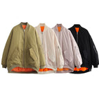 Damen modische Oversized Bomberjacke mit funktionalen Taschen und sportlichem Design R&B