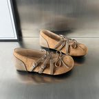 Damen elegante Mokassins mit modischem Schnallenverschluss und raffiniertem Design R&B