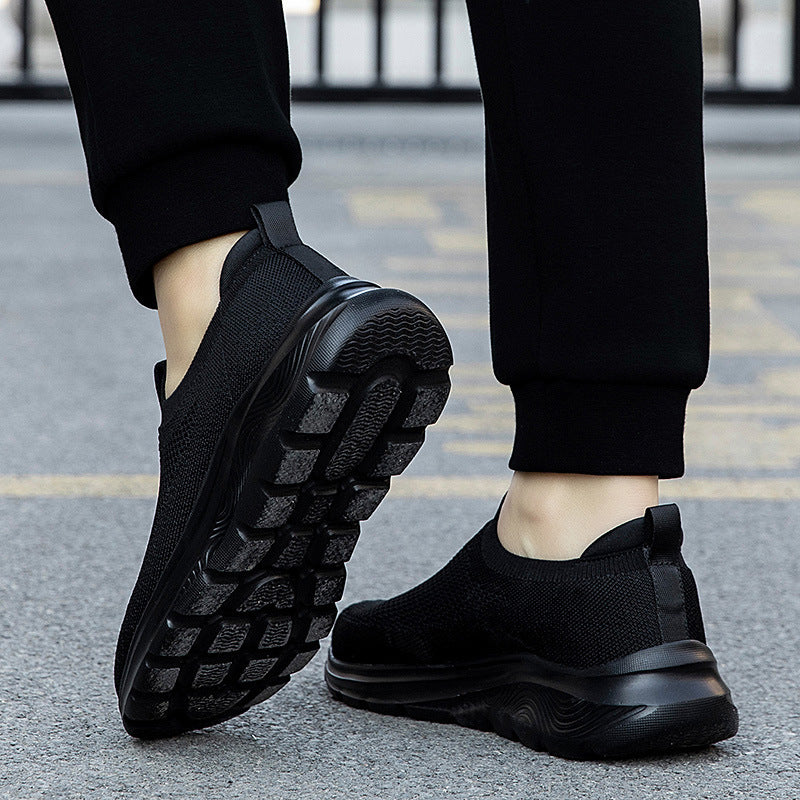 Damen Komfortable Slip-On Sneakers mit elastischem Strickoberteil