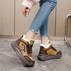 Damen modische Hochschnitt Sneakers mit warmem Futter und rutschfester Sohle R&B