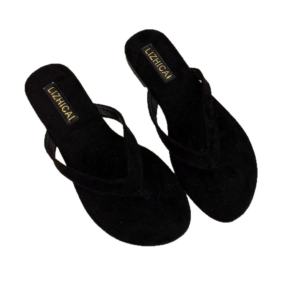 Damen Zehentrenner aus weichem Veloursleder mit ergonomischem Fußbett R&B