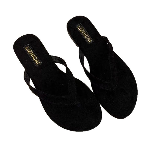 Damen Zehentrenner aus weichem Veloursleder mit ergonomischem Fußbett R&B