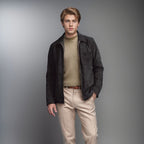 Herren modische Softshelljacke mit hochklappbarem Kragen R&B