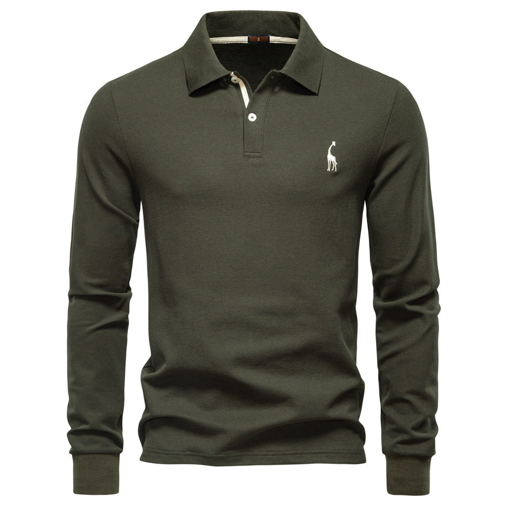 Herren Poloshirt mit klassischer Passform und kontrastierendem Kragen R&B