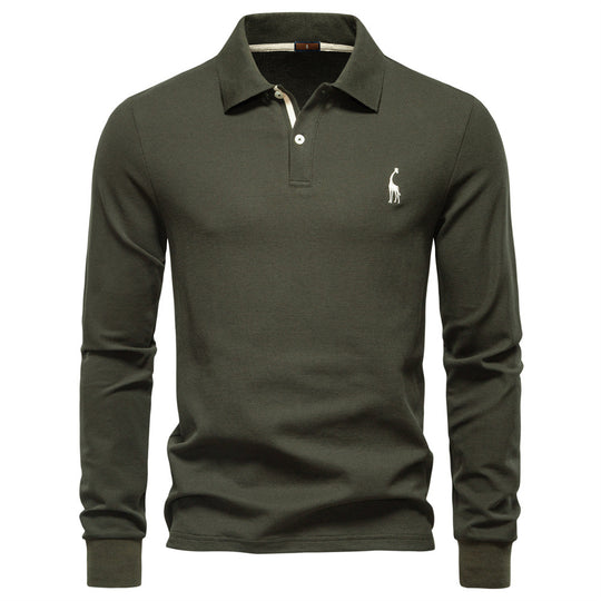 Herren Poloshirt mit klassischer Passform und kontrastierendem Kragen R&B