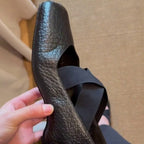 Damen Mokassins mit elastischen Überkreuz-Riemen und formschönem Design R&B