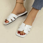 Damen Komfortable Slip-On Sandalen mit trendiger Kroko-Prägung R&B