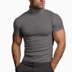 Herren Langarm-Turtleneck-Shirt aus atmungsaktivem Stretchmaterial R&B