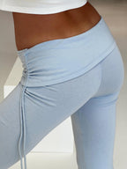 Damen Bootcut-Leggings mit hoher Taille und elastischem Bund R&B