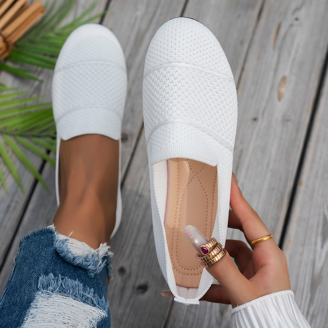 Damen komfortable Slipper mit innovativem Strickdesign R&B
