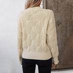 Damen Strickpullover mit dekorativem Zopfdesign und komfortabler Passform