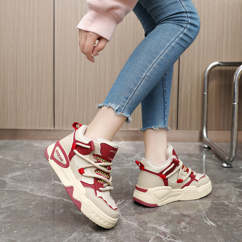 Damen High-Top Sneakers mit ergonomischem Dämpfungssystem und modischem Design R&B