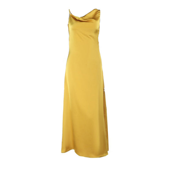 Damen Elegantes Langarm Abendkleid mit fließendem Schnitt und tiefem V-Ausschnitt R&B