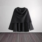 Damen elegante und gemütliche Capejacke R&B