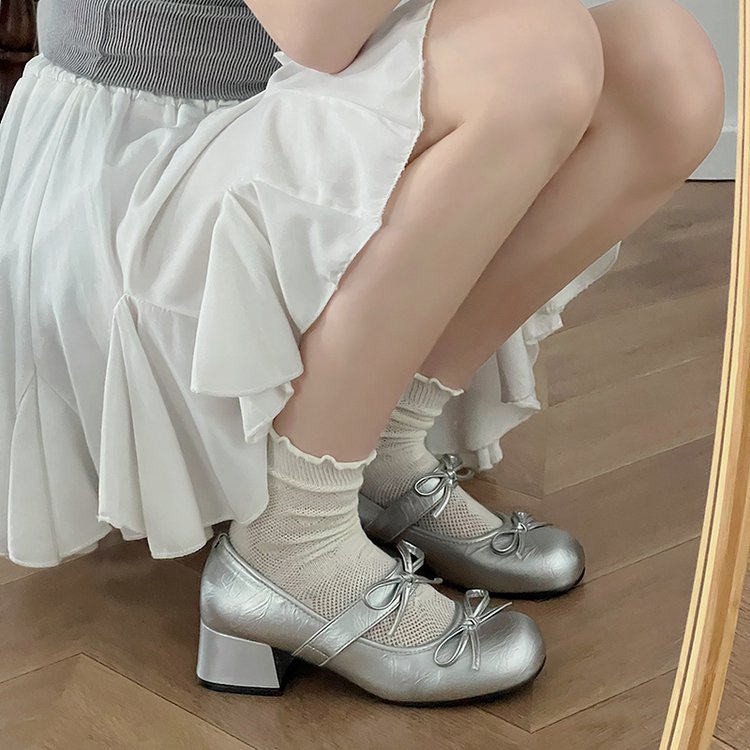 Damen elegante Mary Jane Pumps mit geschmeidiger Kappe und modischem Blockabsatz R&B