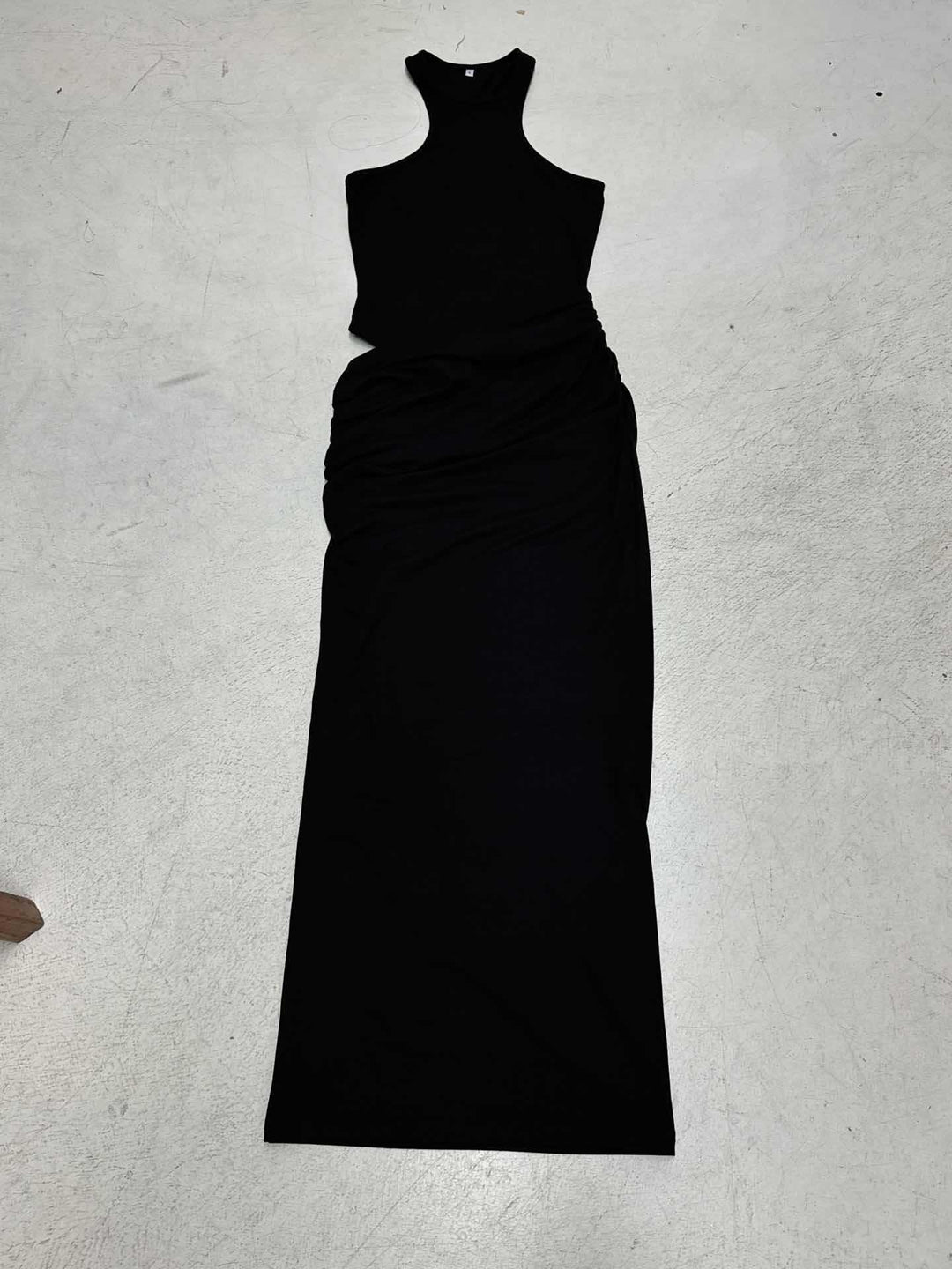 Damen Maxikleid mit elegantem Wickeldesign und hohem Kragen R&B