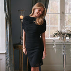 Damen figurbetontes Cocktailkleid mit Drapierung R&B