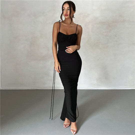 Damen Figurbetontes Maxikleid mit Raffungen R&B