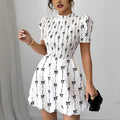 Damen Verspieltes Sommerkleid mit Rüschendetails und hochwertiger Baumwollmischung