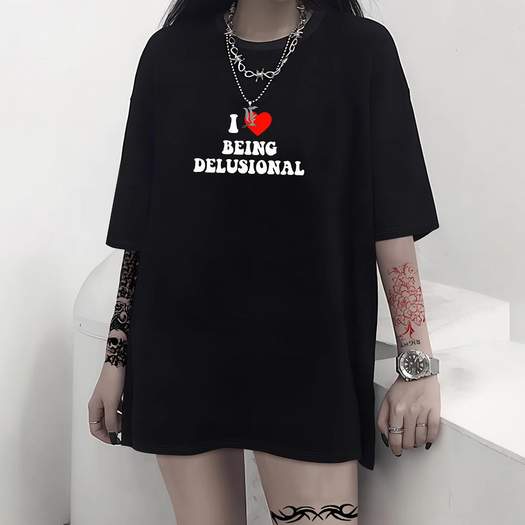 Damen T-Shirt mit kreativem Katzenmotiv und verspielter Schleife R&B
