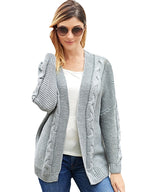 Damen Strickjacke mit zeitlosem Zopfmuster R&B
