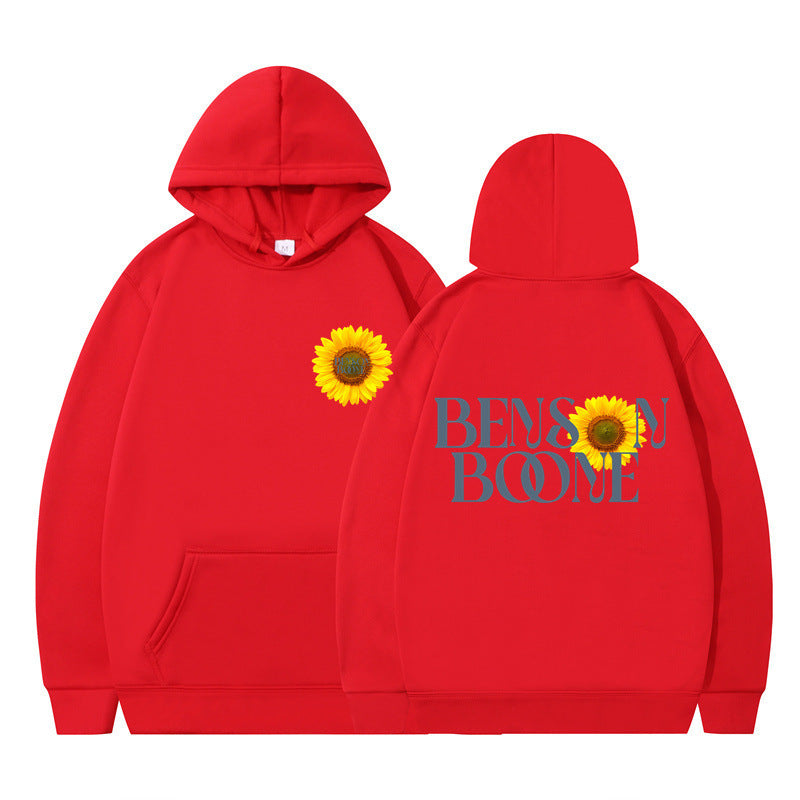 Damen Kapuzenpullover mit einzigartigem Sonnenblumenmotiv und bequemer Passform R&B