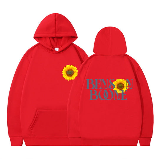 Damen Kapuzenpullover mit einzigartigem Sonnenblumenmotiv und bequemer Passform R&B