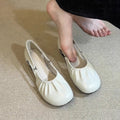 Damen Ballerinas mit elastischem Falten-Design und anpassbarem Riemen R&B