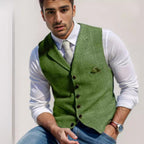 Herren stilvolle elegante Weste mit feinem Stoff R&B