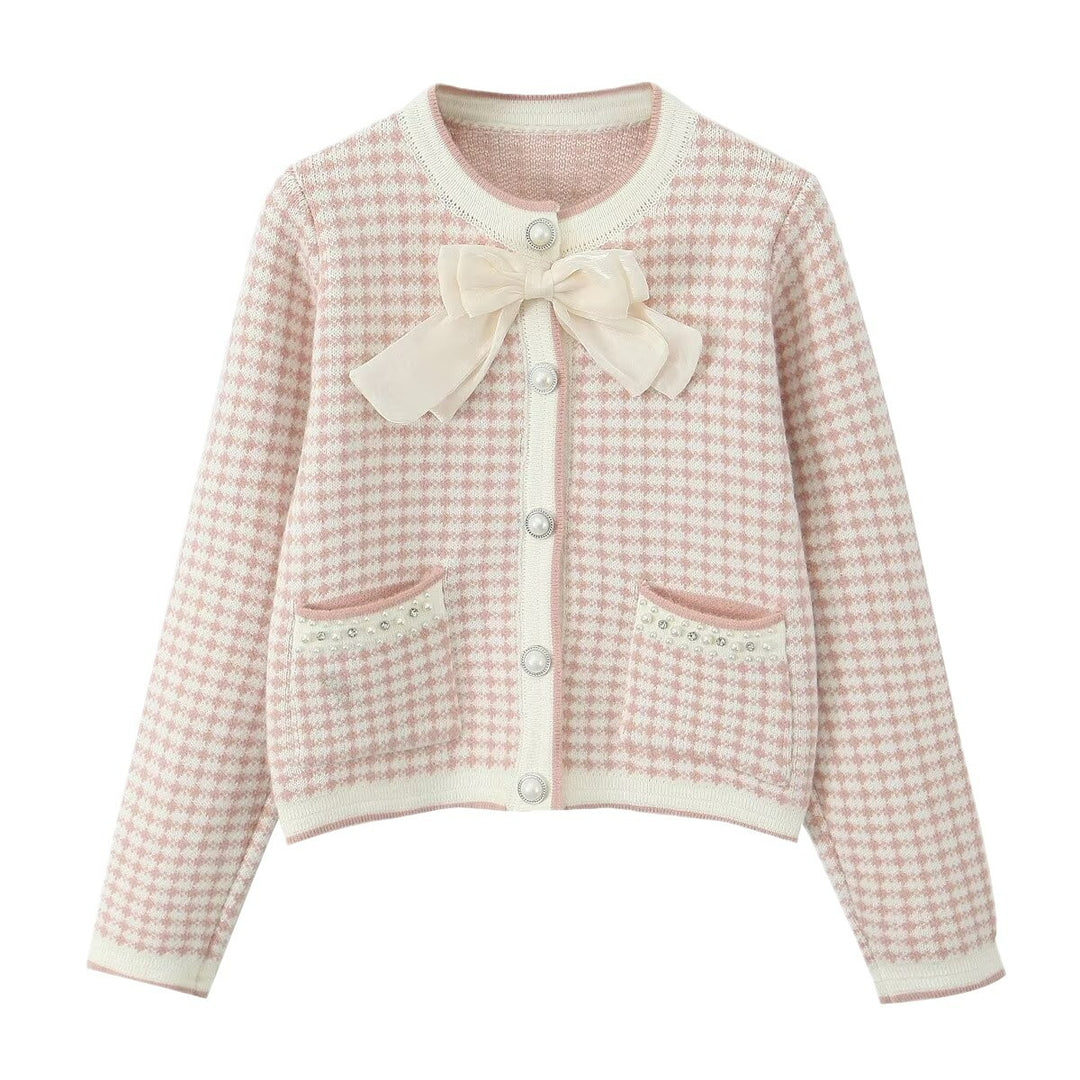 Damen Cardigan mit dekorativen Details und charmantem Schalkragen R&B