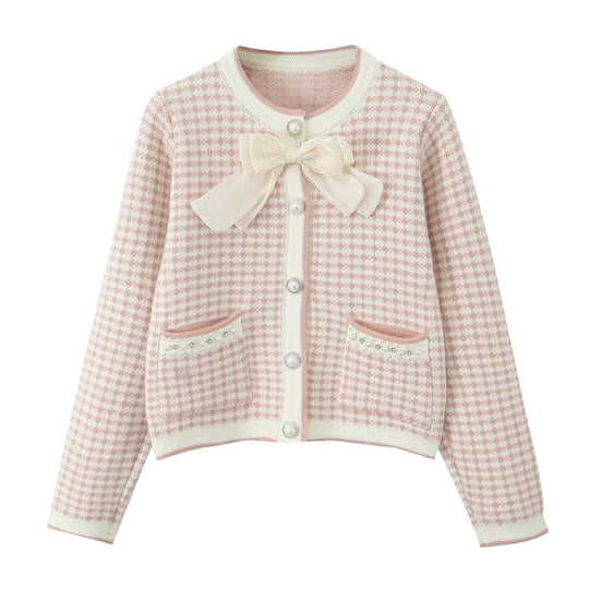 Damen Cardigan mit dekorativen Details und charmantem Schalkragen R&B