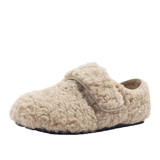 Damen Hausschuhe mit weichem Fleece-Futter und verstellbarem Klettverschluss R&B