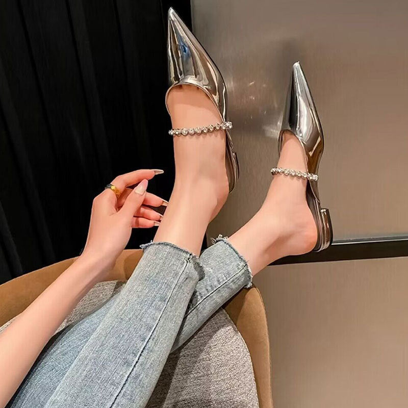 Damen Elegante und funkelnde Pumps mit spitzem Design und glamourösem Akzent R&B
